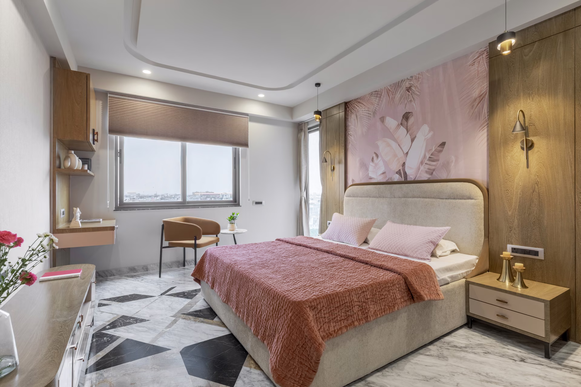 Master bedroom in a villa