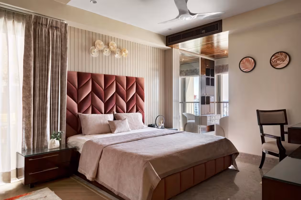 Elegant master bedroom interior design in Dubai